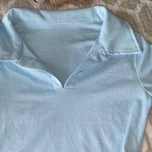 Long sleeve polo athletic top